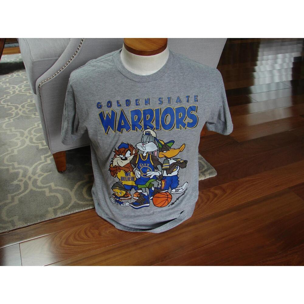 Golden State Warriors Looney Toons Grey T-Shirt L Nba Wall Of Wallace